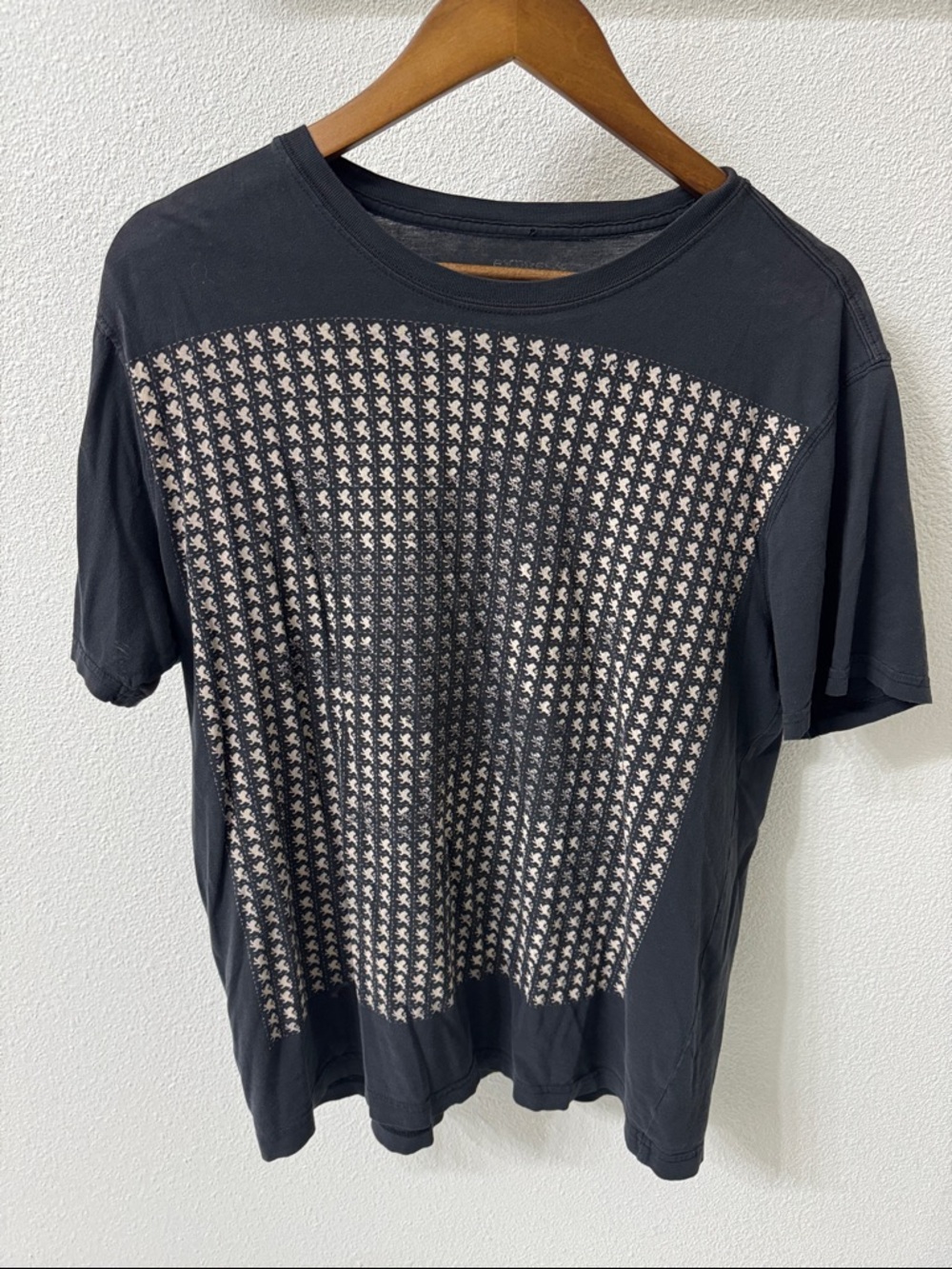 Express Black Graphic Tee Y2K Lion Logo - Size L